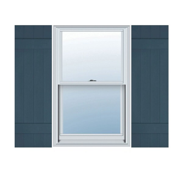 Ekena Millwork Lifetime Vinyl, 4 Board Joined (2 Batten), Board-n-Batten Shutters, w/Shutter Loks, LJ4C14X03400CB, PR LJ4C14X03400CB - main